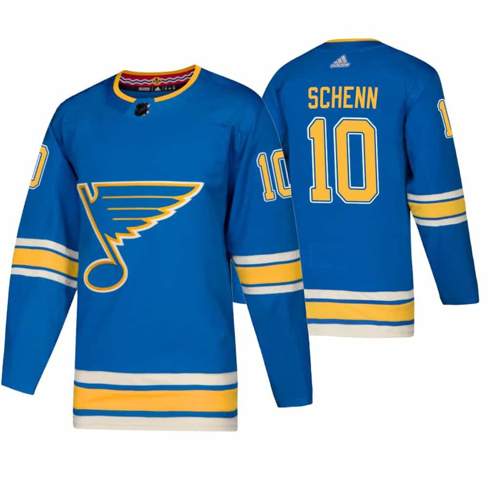 Men's St. Louis Blues Brayden Schenn #10 adidas Light Blue Alternate Authentic Jersey-Pro Kit Vault | Brand New 26/27 Sports Jerseys